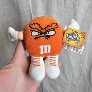 M&M's Minis Swarmees - 1998 Orville Orange Plush With Tag Angry